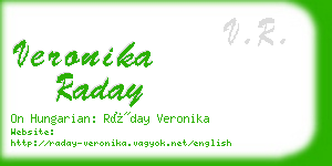 veronika raday business card